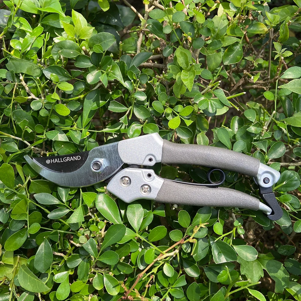 Professional Bypass Plant Pruner Tree Cutter SK5 High Carbon Steel with Non Sticking Coated Aluminum Handle Garden Pruning Shear