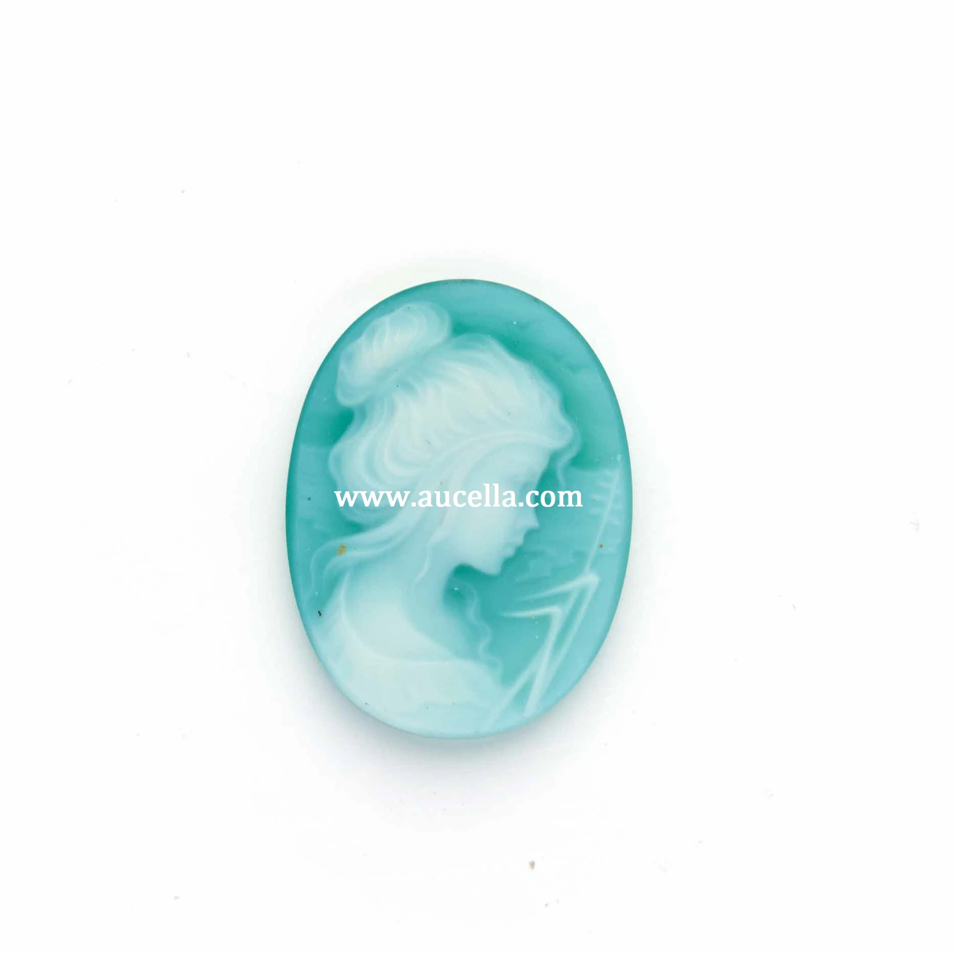 Size mm 14 Green Agate Cameo Gemstone Factory Price