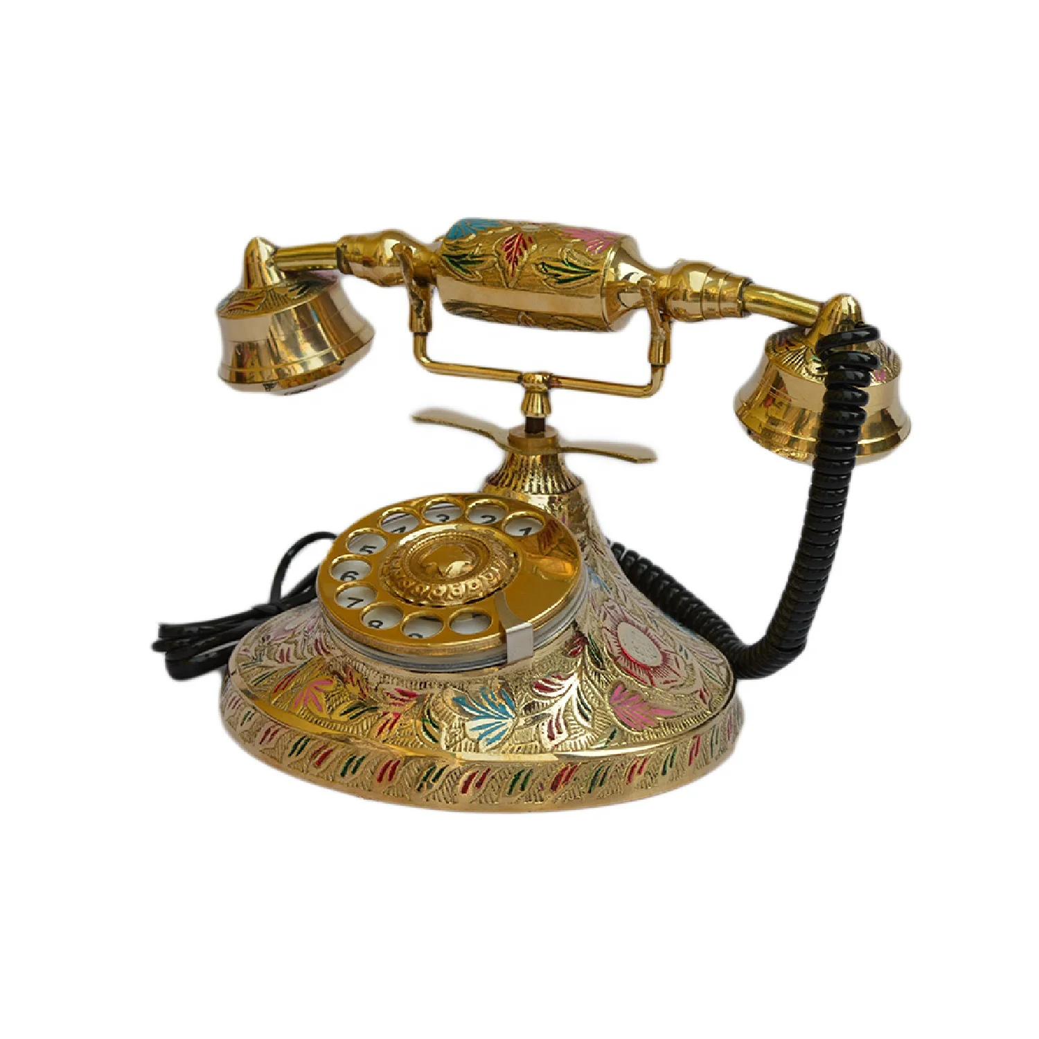 Vintage Telephone Design With Industrial Quality Solid Metal Design Telephone And Multiple Colored Finishing Design