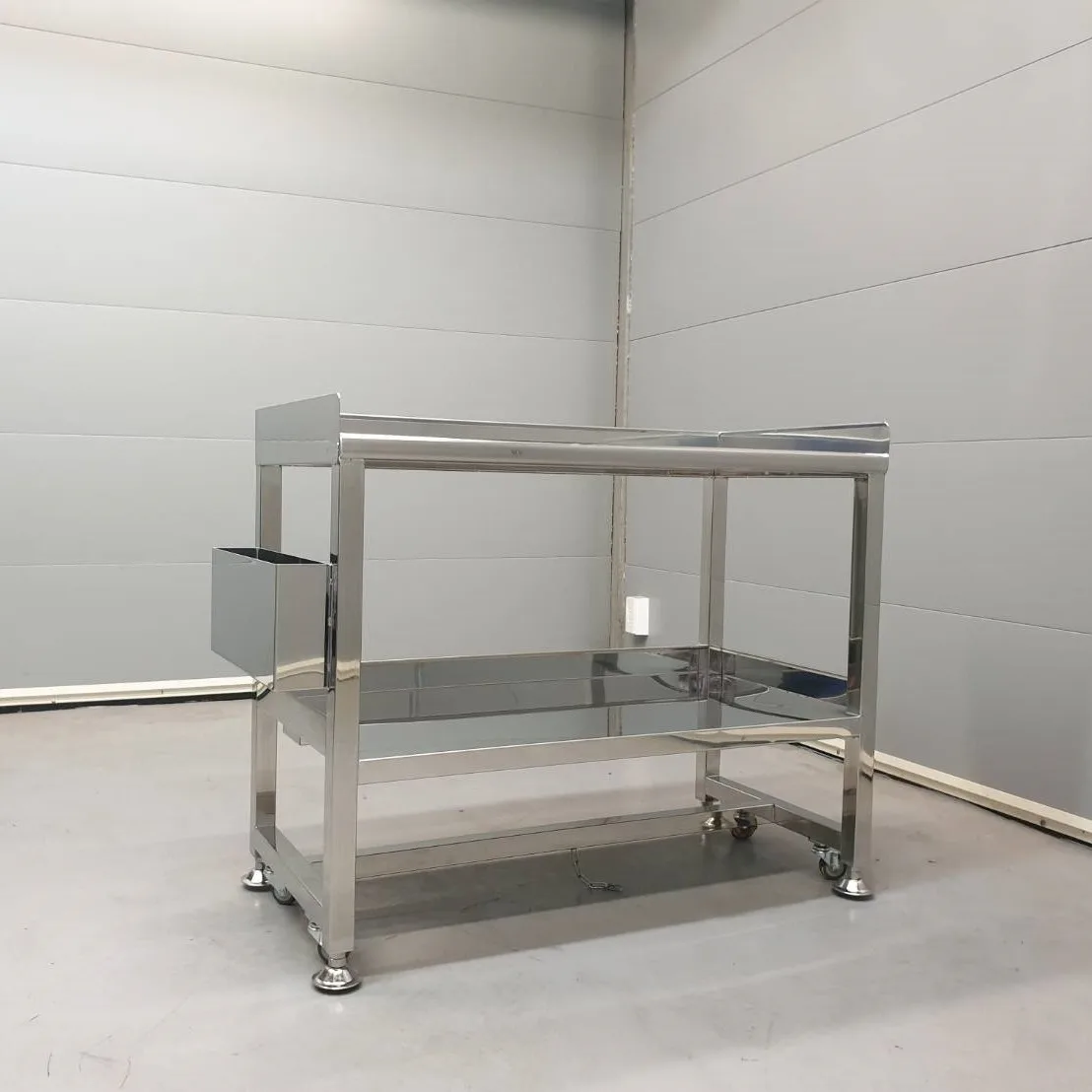 Stainless Steel Working Table with Shelves and Wheels