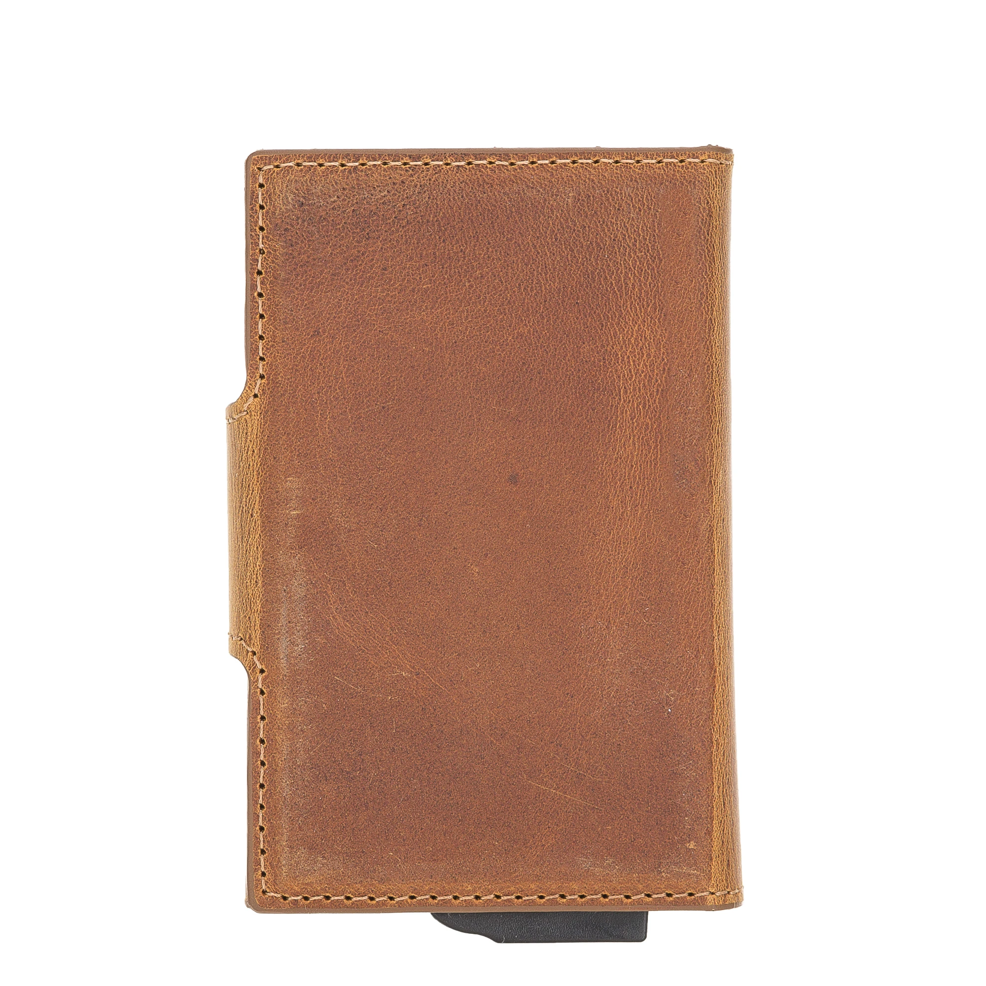 MONDELLO Genuine Leather Handmade Card Holder with RFID Protection and Color Optional