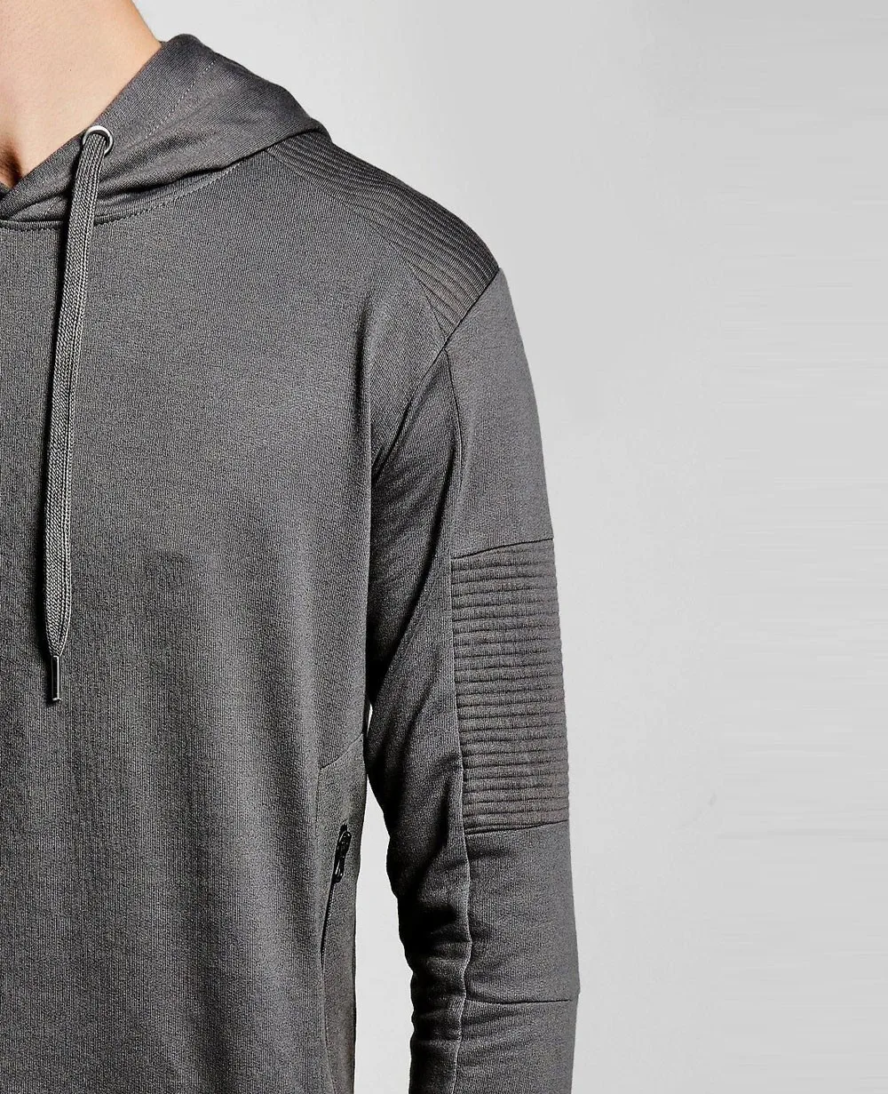  Мужской серый Стильный облегающий Байкерский спортивный костюм с индивидуальным логотипом спереди и сзади трендовый мужской