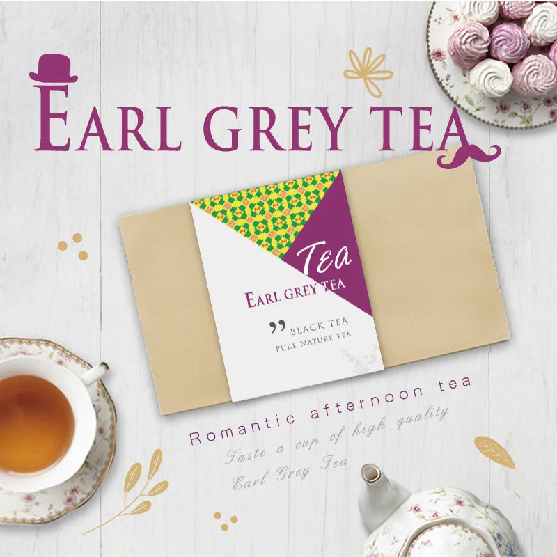 RTS чайная коробка Earl Grey Цейлонский черный чай высококачественные пузырчатые чайные пакеты OEM индивидуальная упаковка принимается