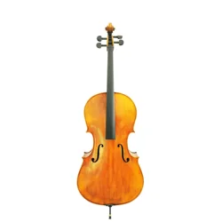 Hot selling  golden brown deep warm sound handmade  cello  for student 4/4  3/4 1/2 1/4 1/8 1/10
