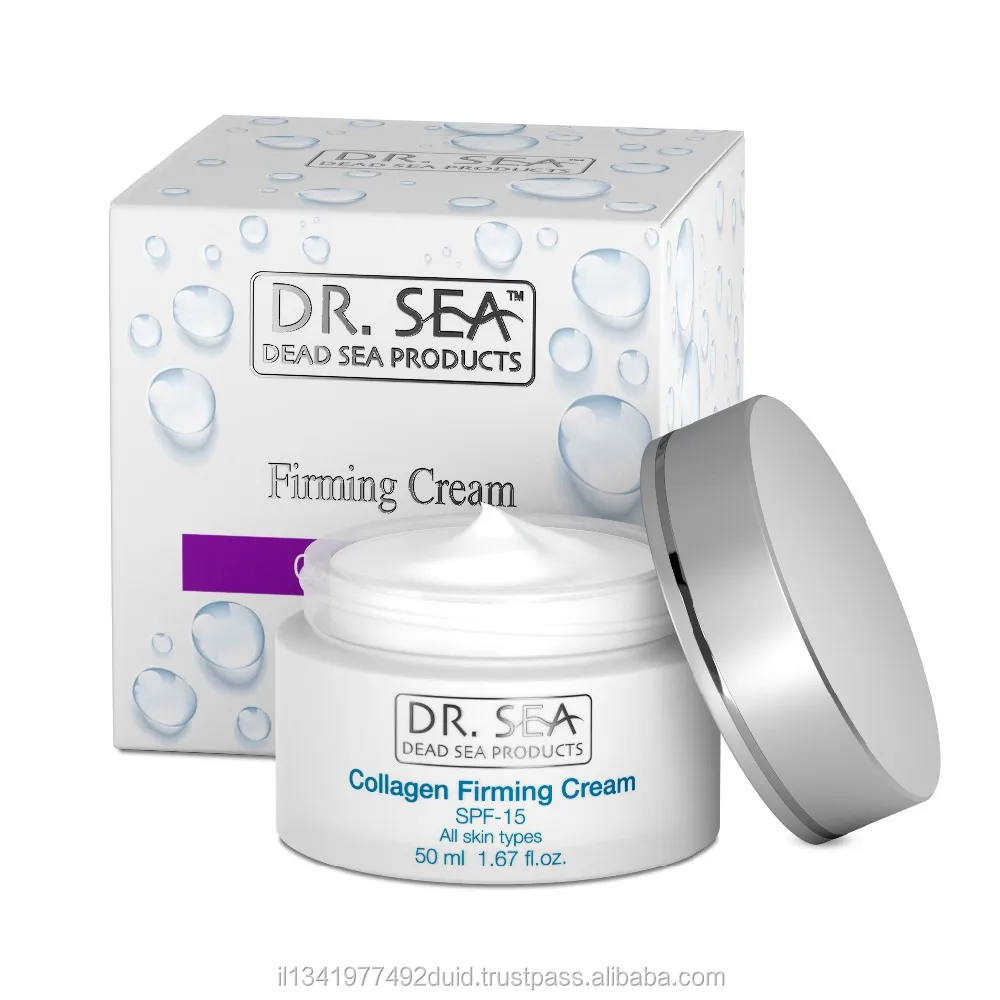 Dr. Sea Collagen Firming Cream SPF 15 - Lifting and Firming Cream with Vegetable Collagen & Dead Sea Minerals for All Types Skin