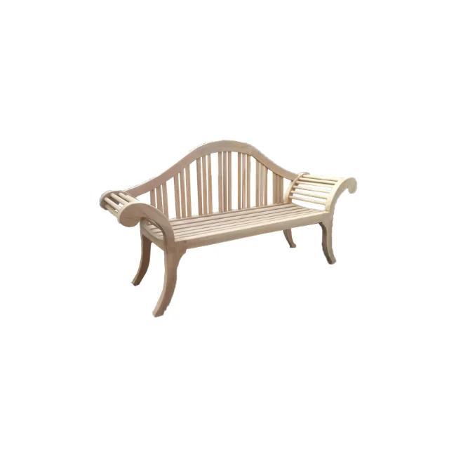 Exclusive Bench New Lengkung Solid Teak Wood for Garden Outdoor Furniture