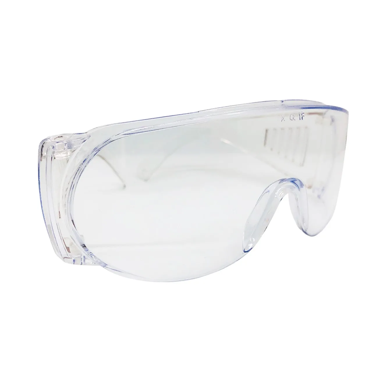Anti shock scratch clear lenses PC safety goggles with air ventilation