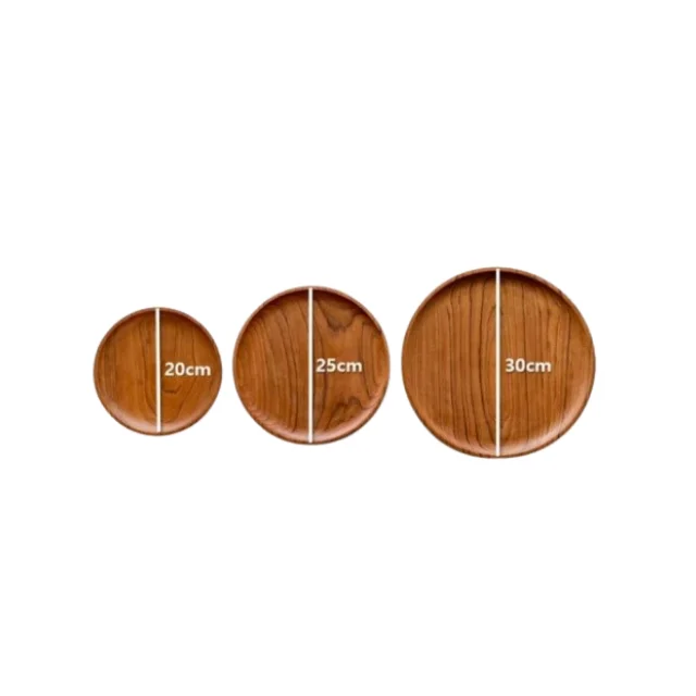 Hot Selling Round Wooden Plates from Indonesia/Wholesaler