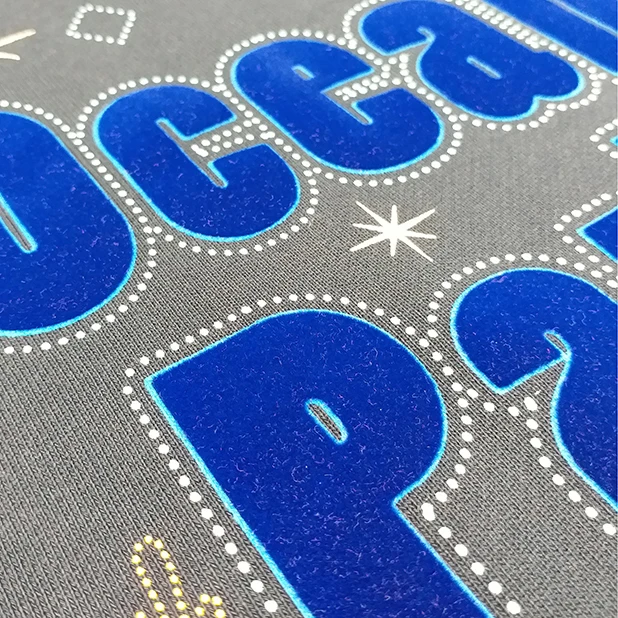 Cotton Men Women OEM ODM Flocking T Shirt Flock custom t shirt printing