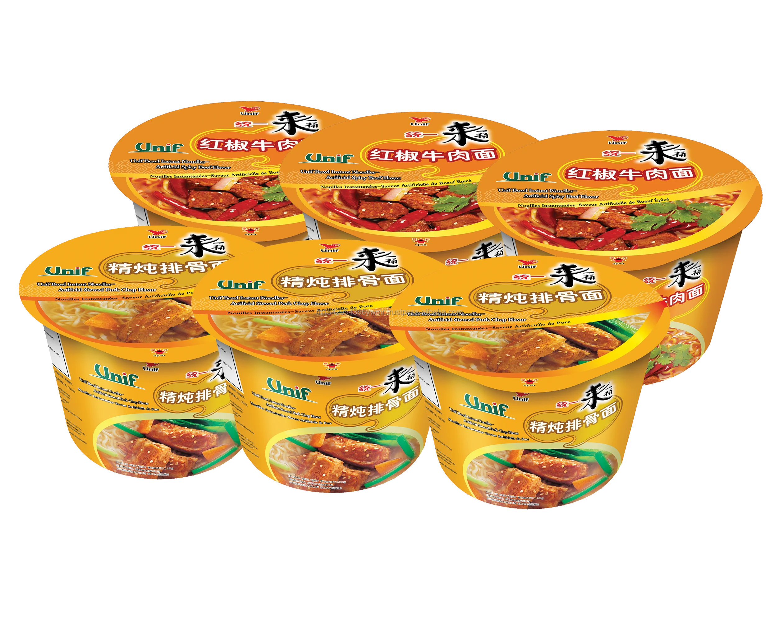 UNIF BOWL/ Artificial Stewed Pork Chop Flavor (Cup)/ Instant Noodles Cup Delicious Perfect Flavor NET WT.125g