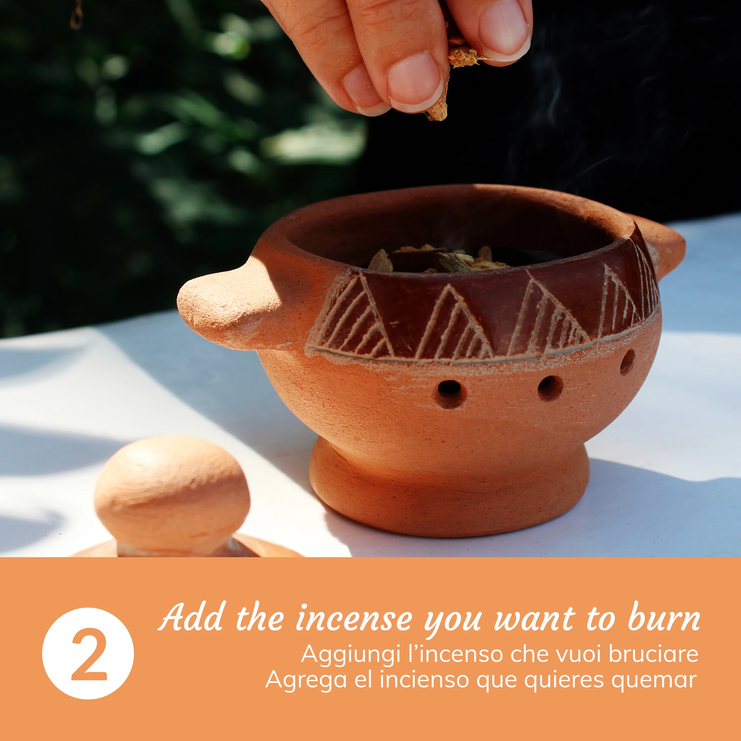 Suitable for Cones, Chips, Powder and Resins - Handmade in Ecuador - Palo Santo Incense Burner Chorrera - Wholesale Price