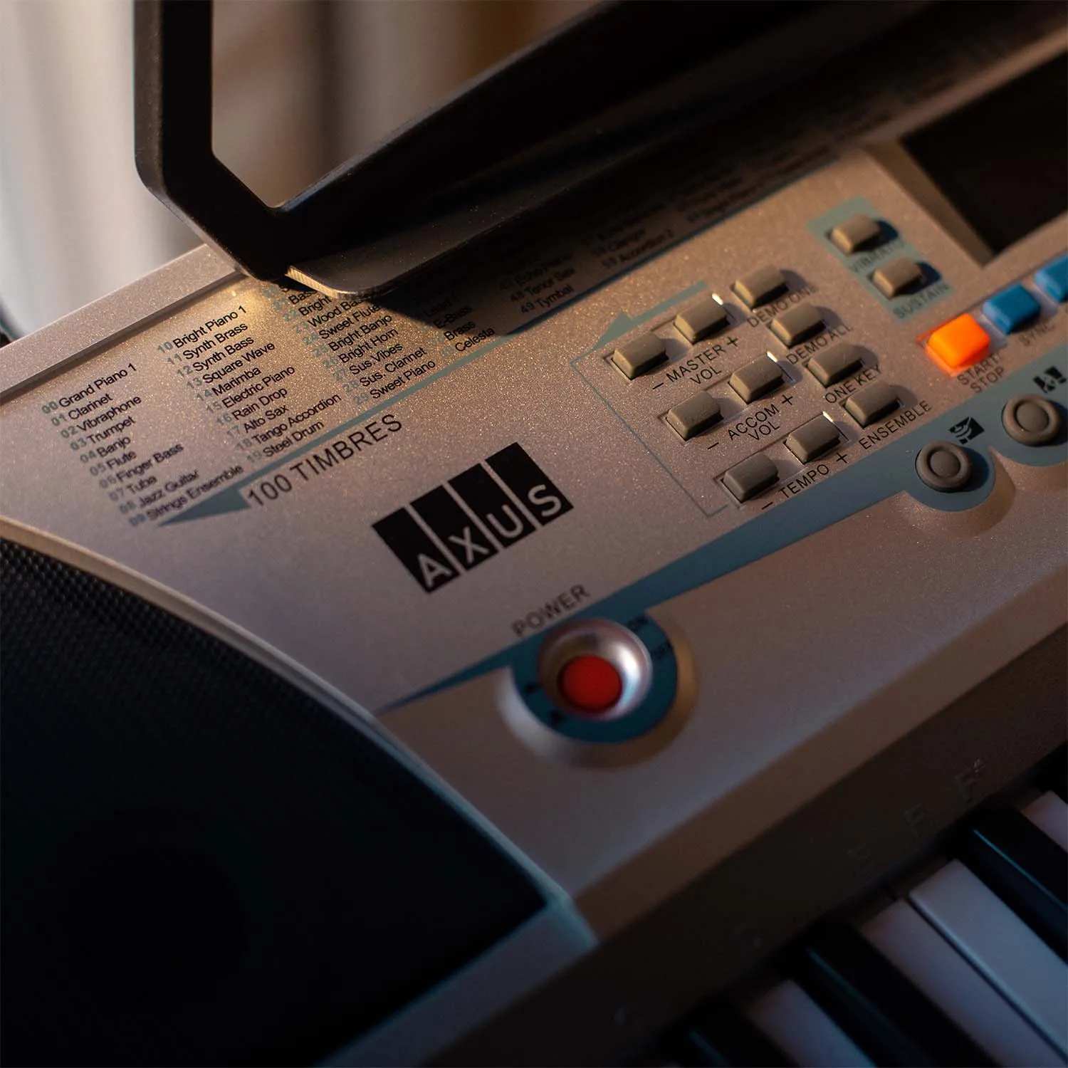 Axus AXP15 54 Key Portable Electronic Music Keyboard with Music Rest and Mains Adaptor