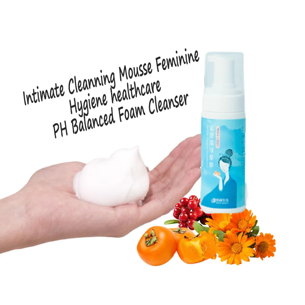 Custom Logo 100% Natural Feminine Wash Vaginal Cleansing Care Mousse Intimate Wash Deodorant Foam Cleaner