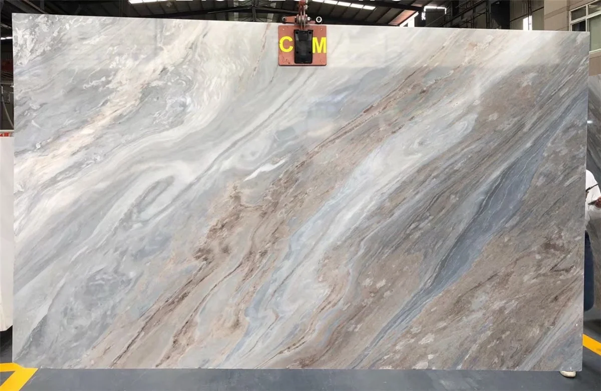 Customized Luxury Blue Sand Marble Palissandro Azzurro Blue Marble Tile For Interior Projects