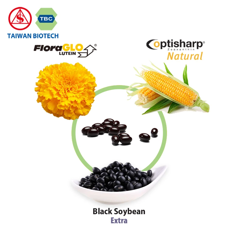 
OEM ODM Marigold Flower Sintong Vitamin A C E B12 Lutein with Softgel Black Soybean 