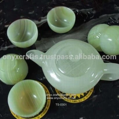 Onyx Tea Set with 6 pc Cup and Tea Pot