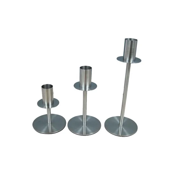 3 pieces stainless steel candle holder