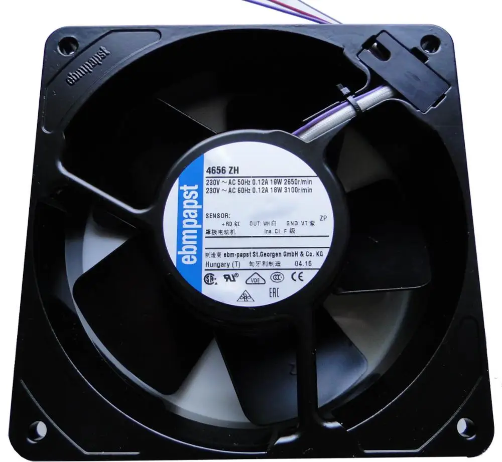 4656 ZH Ebm-papst 119x120x38 мм 19 Вт 230 В шариковая трубка переменного тока осевой компактный вентилятор для резисторного шкафа