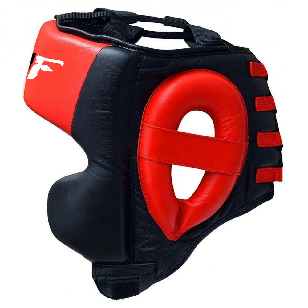 GAF Good Headgear Boxing Head guard Training Helmet Kick Boxing Protection Gear Bright Leather Red Boxing Helmet Factory Price