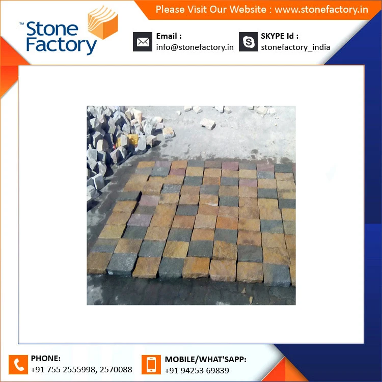 100% натуральный камень для парковки и подъездной дорожки популярный ассортимент камней желто-коричневого цвета разных размеров по индивидуальному