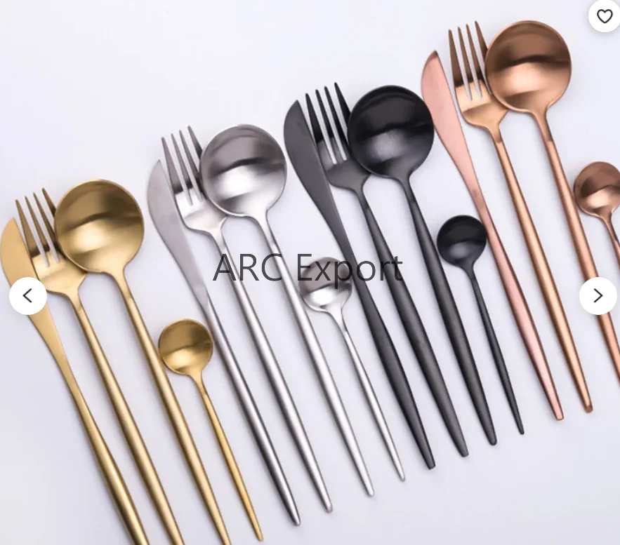 Black & Brass Gold Luxury Spoons & Cutlery Flatware Dinnerware Hotelware Serving Luxury Cutlery
