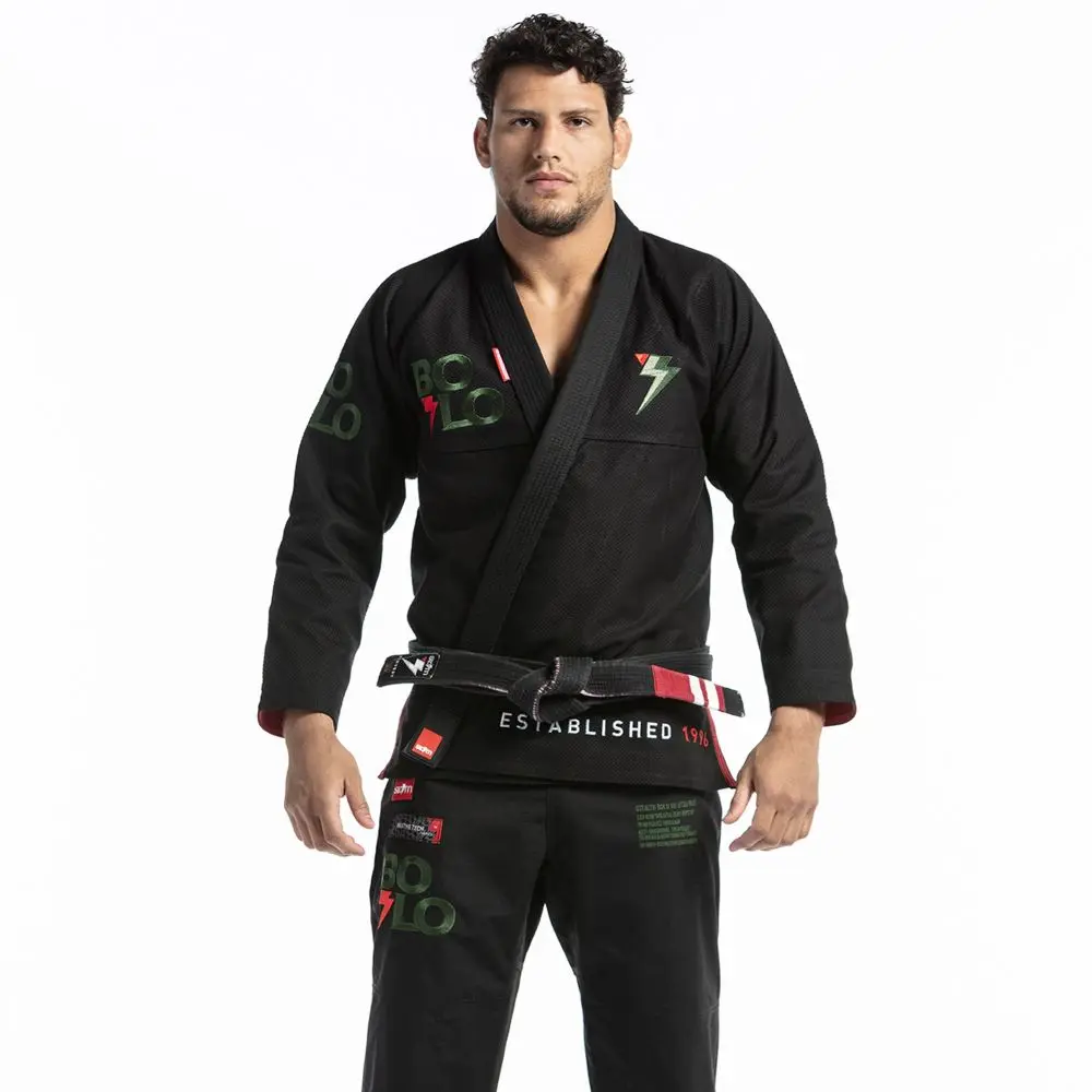 STORM KIMONO STEALTH BOLO (Черная спортивная одежда 100% хлопковая униформа для джиу-джитсу унисекс боевых искусств взрослых