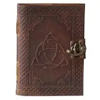 Celtic trinity embossed genuine leather cover vintage travel hand made journal or diary or sketch book for gifting him or her