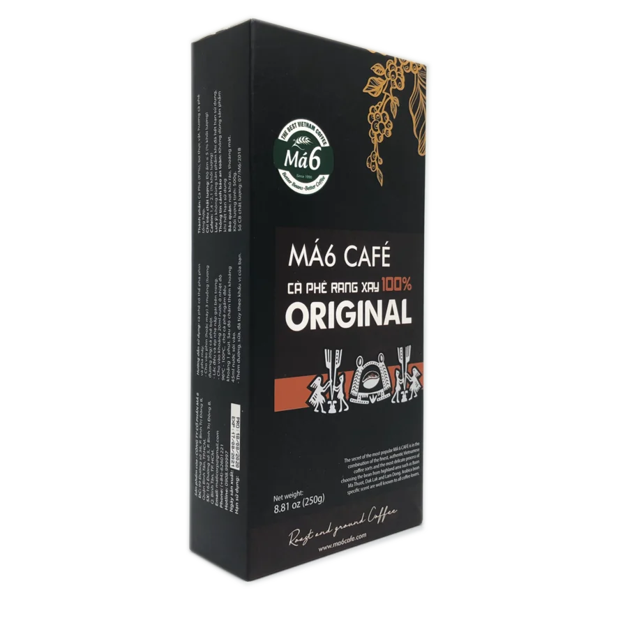 Coffee Ground Roasted Robusta MA 6 COFFEE - ORIGINAL 100% - ROAST AND GROUND 250G