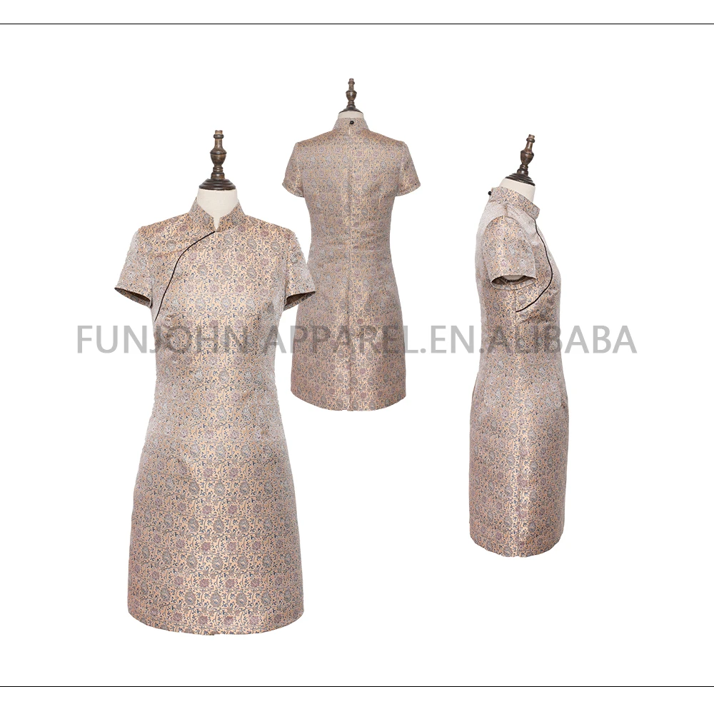 orient-inspired bodycon dress bali hotel japanese restaurant uniformes set