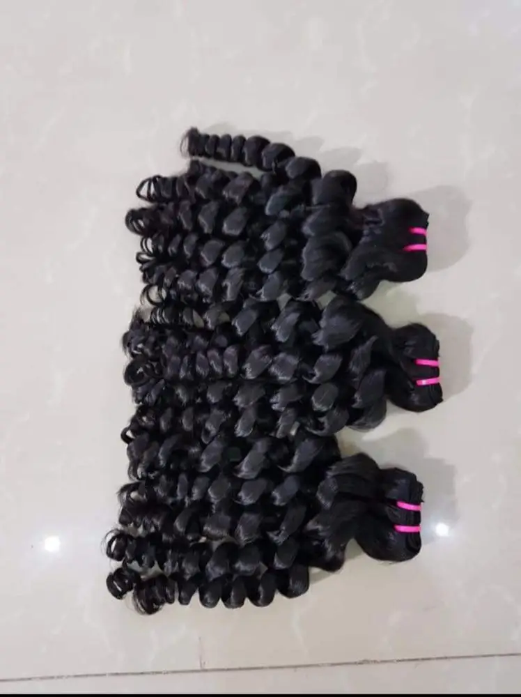 Single Donor Raw Hair Cuticle Aligned Indian Human Hair And Hair Extensions Very Thick Healthy Ends At Wholesale Factory Price