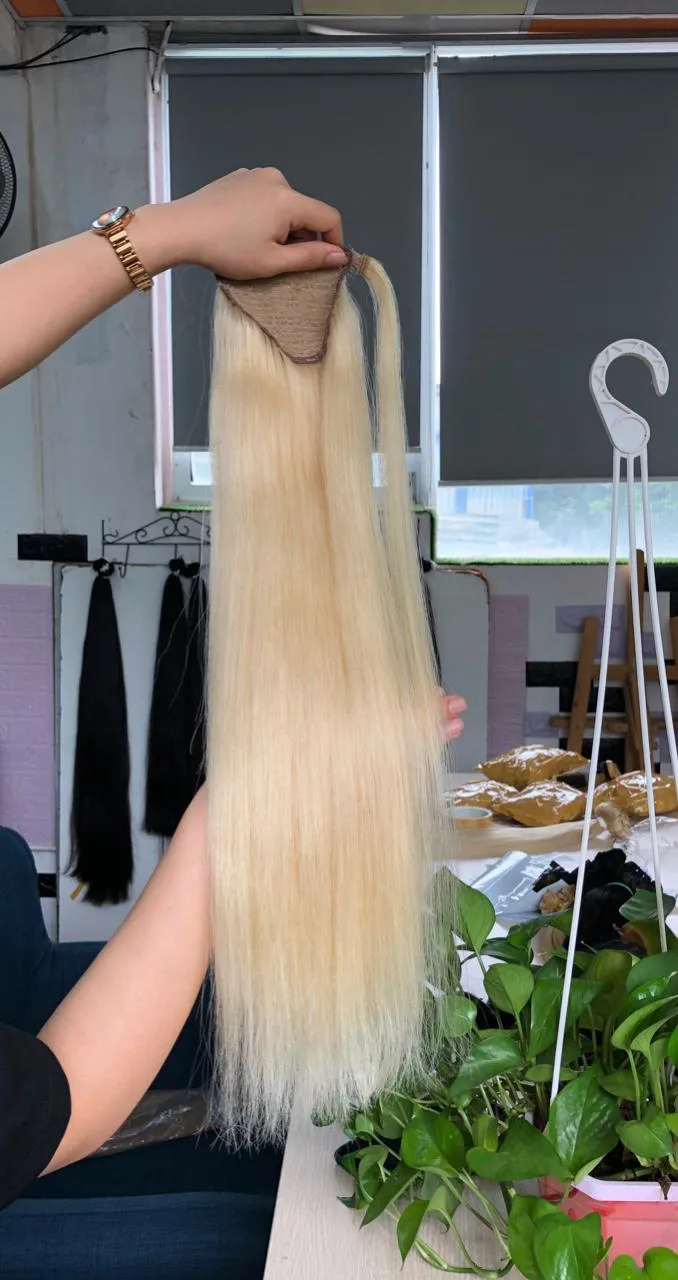 Накладной хвост на клипсе для женщин наращивание волос человеческие волосы вьетнамские натуральные шелковистые без химических веществ