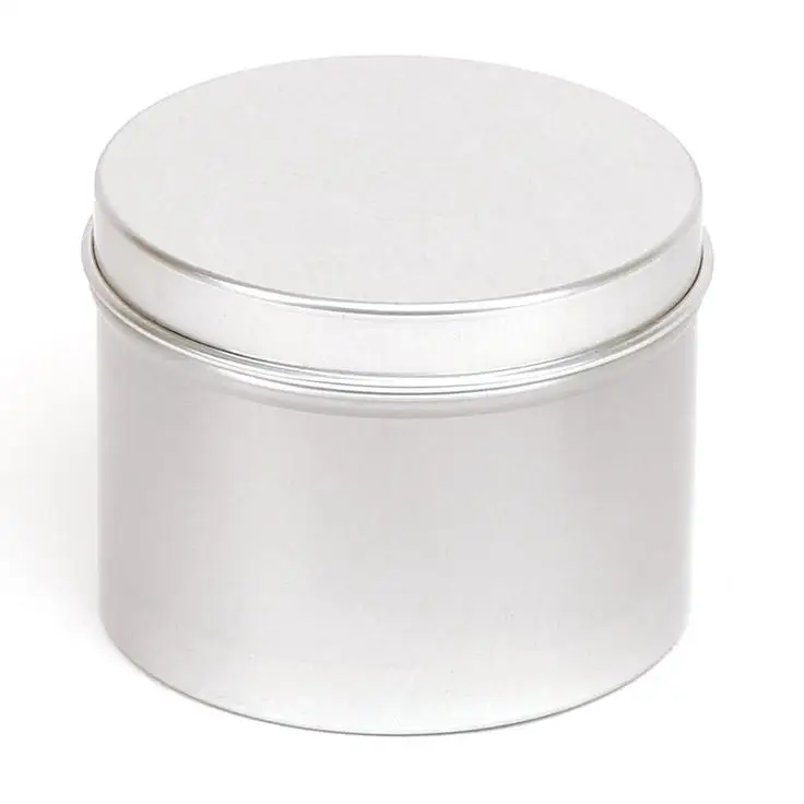 
Silver Round Aluminium Seamless Tin Container, 7 Days Shipping, EU Stock 