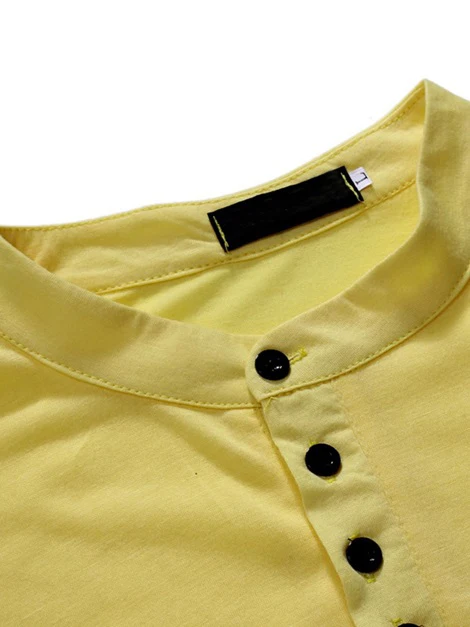 Hot Sale New Fashionable Stand Collar With batten Take Design Short Sleeve Men Tall T-Shirts