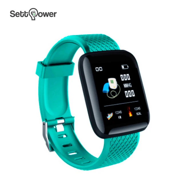 Big touch screen smart watch health band blood pressure heart rate bracelet  Settpower ID116 plus