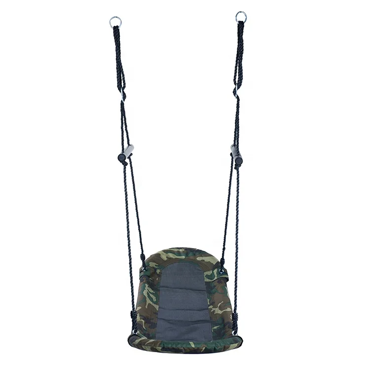 Patio Hanging Boat Swing with Adjustable Handles for Kids