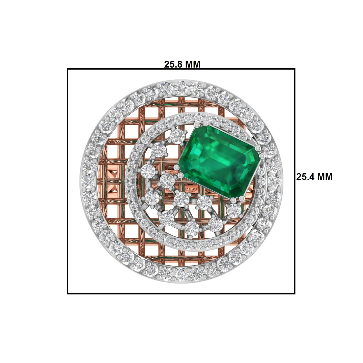  Уникальный 14k покрыто розовым золотом изумруд установлен природные SI-GH бриллиант обручальное кольцо для женщин по оптовым ценам