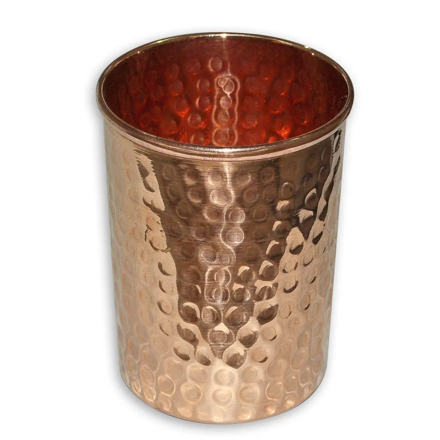 100% Pure Copper Hammered Tumbler Water Bottle with Stainless Steel Lid Available in Different Shapes Sizes for Moscow Mule Mug