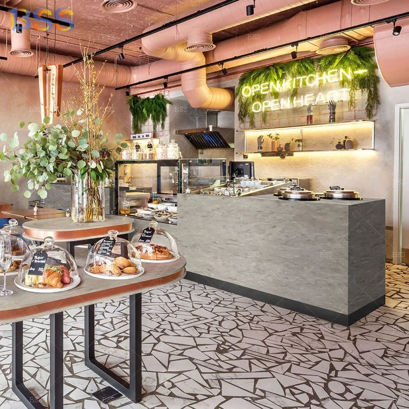 Современная мраморная барная стойка для ресторана кафе винного клуба бара