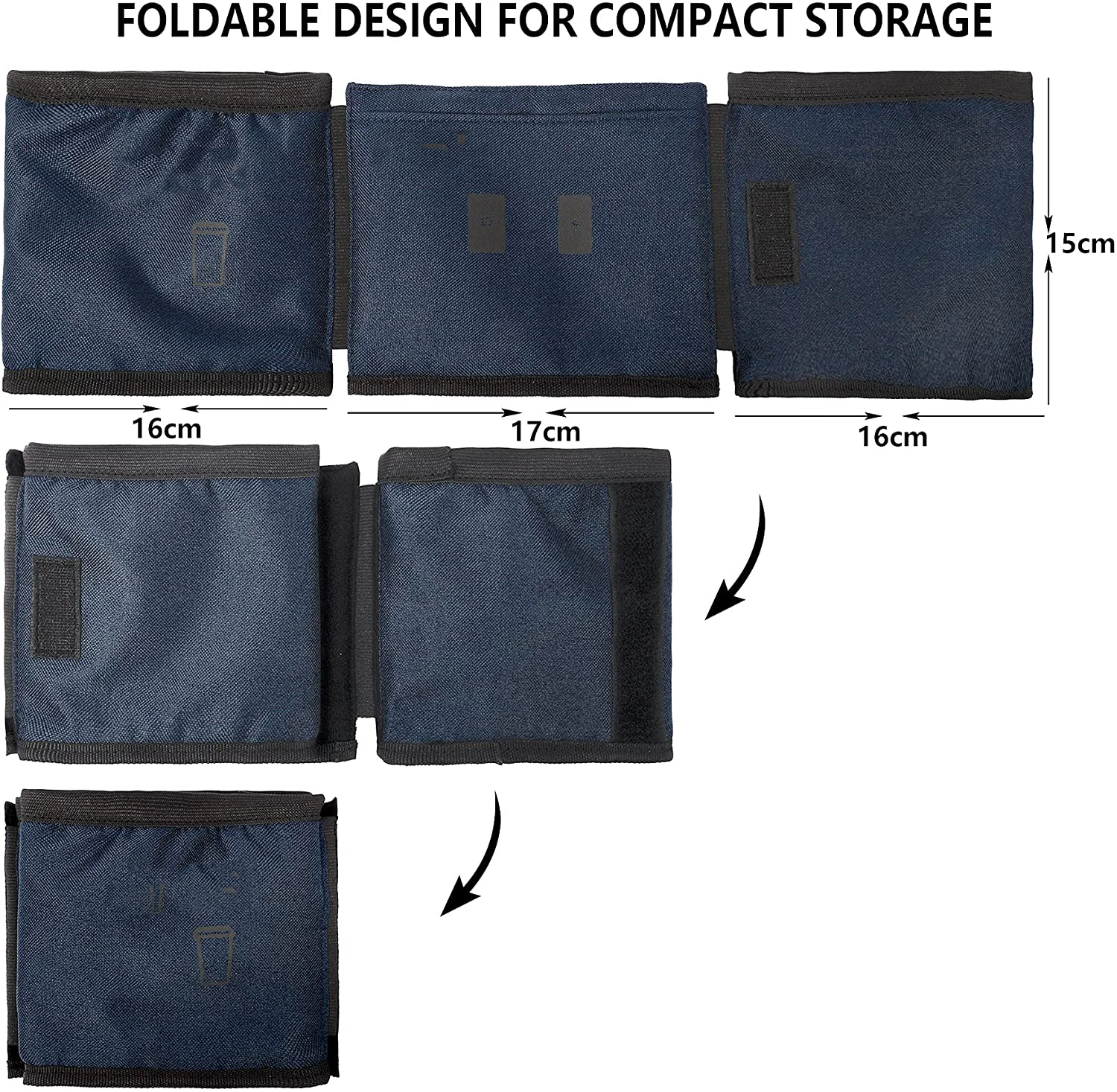 Ederbou Luggage Travel Cup Holder Free Hand Drink Caddy - Hold Two Coffee Mugs - Fits Roll on Suitcase Handles