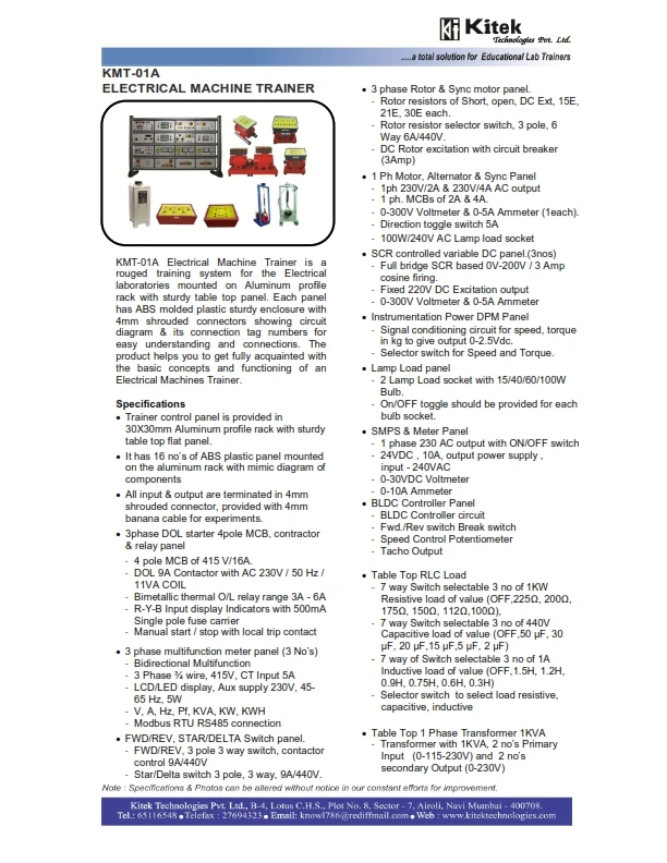 Electrical Machine Trainer