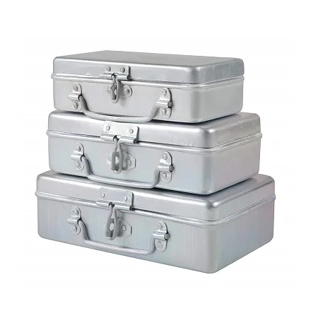 Metal Sea Green Color Trunk Boxes With Different Sizes Greatest Quality Home Storage Trunk Box At Bestest Prices
