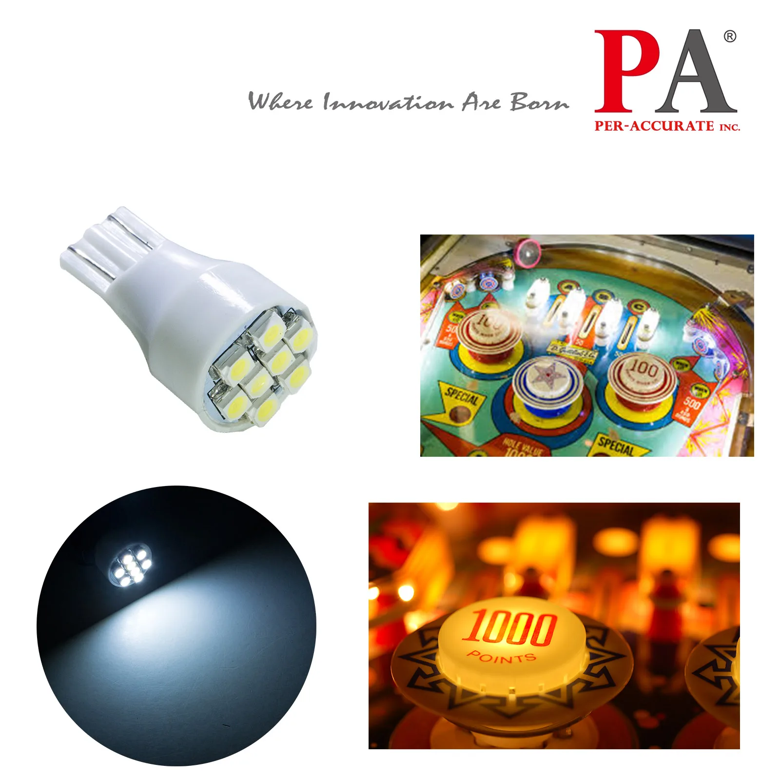 Па пинбол машина стробоскоп 8 SMD 3528 LED T15 921 W16W 12V свет AC/DC