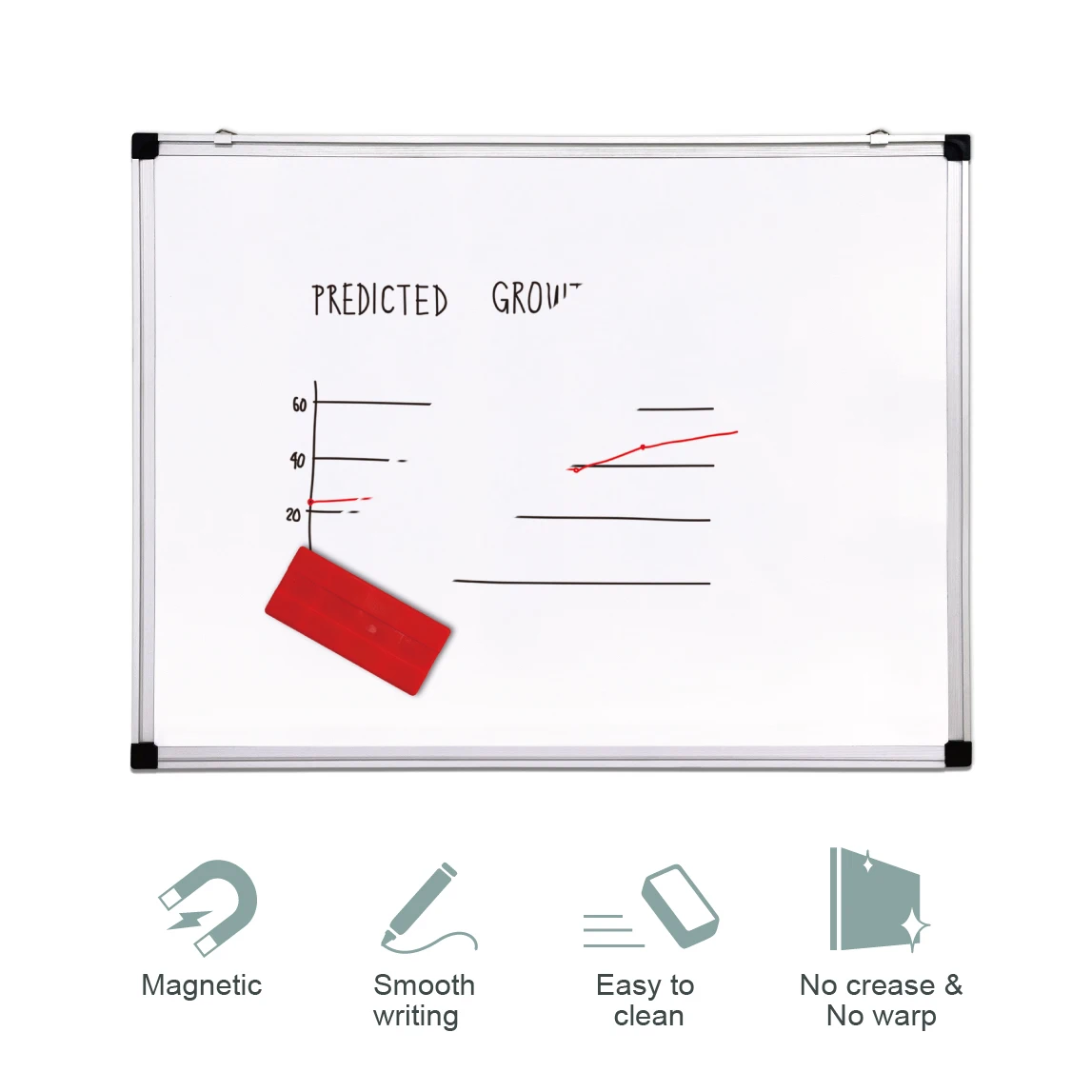 Office white board magnetic easily write and clean