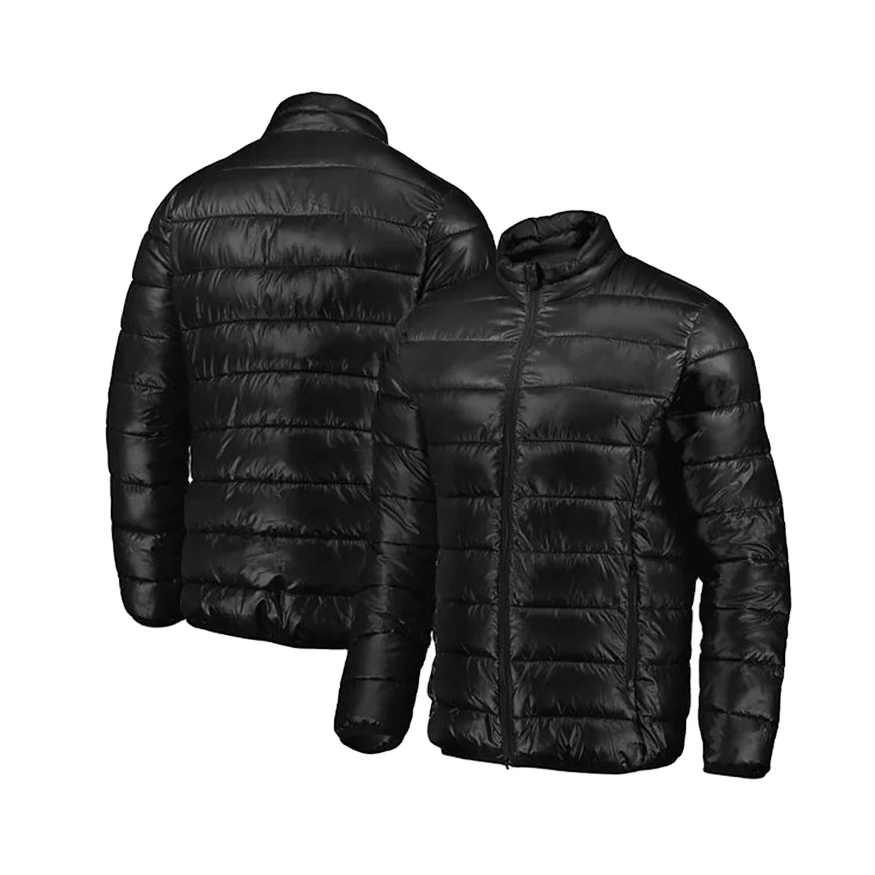 Men Fashion New Design Winter Puffer Shiny Jacket Warm Padding Wholesale Bubble Bomber Jean Jacket
