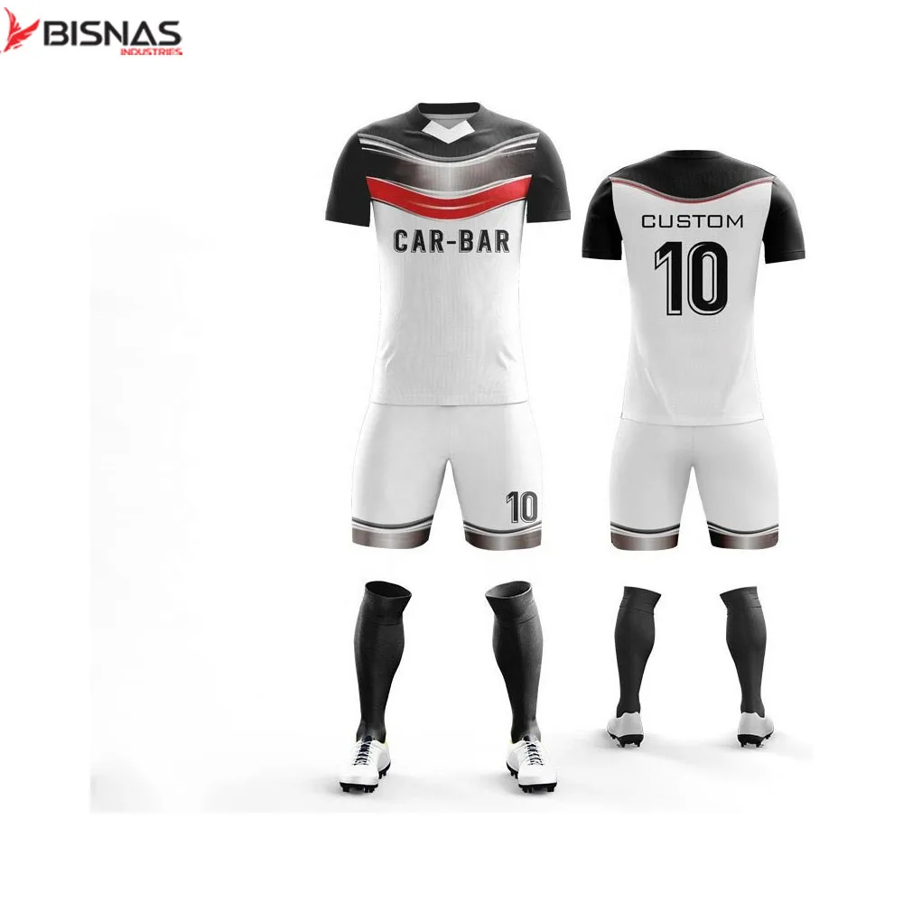 Factory High Quality Cheap Soccer Jersey 100% Polyester Club Soccer Uniform Sets Football Jersey Kit