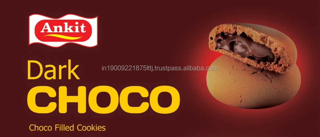 Chewy Dark Choco center filled Cookie at whole sale price 640gms/40 pieces with smooth creme pouch