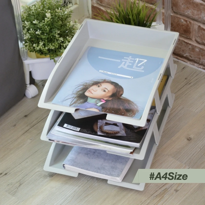 
A4 Paper File/Document Desktop Organizer-Beige 