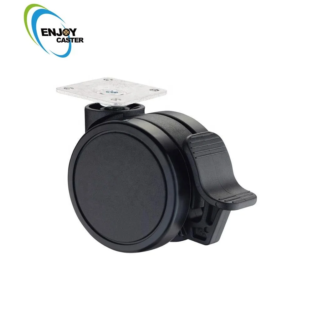 Small locking casters and wheels for furniture