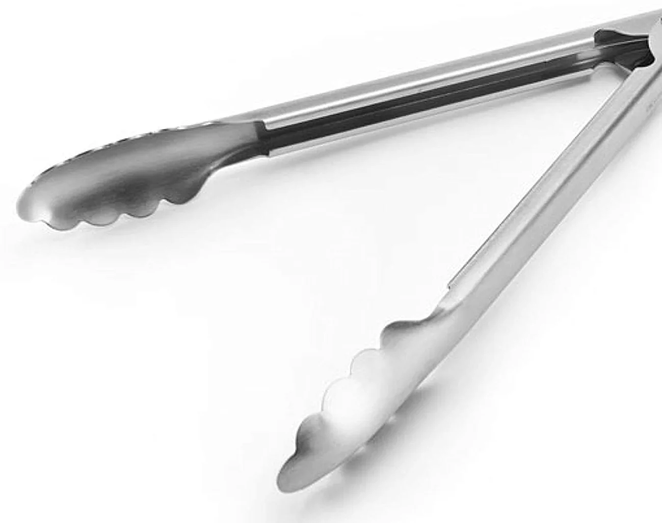 set of 3 stainless steel kitchen tongs set metal cooking tongs for barbecue cooking salad grilling frying and serving