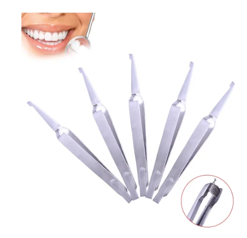 1 Piece Dental Orthodontic Bracket Tweezers Stainless Steel Material Bracket forceps Dentist Tools Brackets